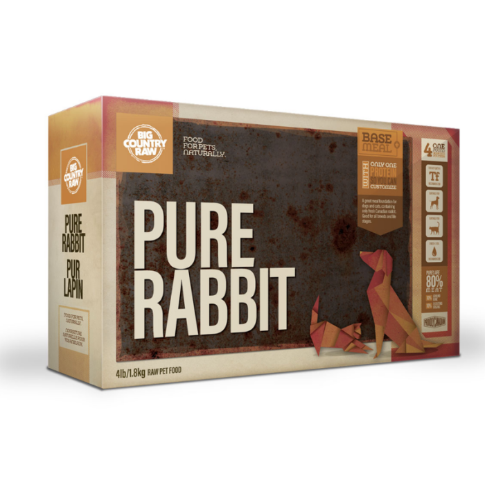 Big Country Raw - Pure Rabbit - 4lb - $11.25/lb