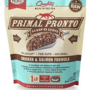 PRIMAL PRONTO CHICKEN/SALMON FORMULA CAT FOOD 1LB
