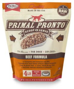 PRIMAL PRONTO BEEF FORMULA DOG FOOD 4LB