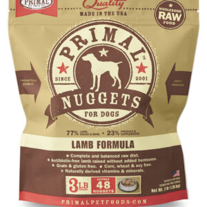 PRIMAL NUGGETS LAMB FORMULA DOG FOOD 3LB