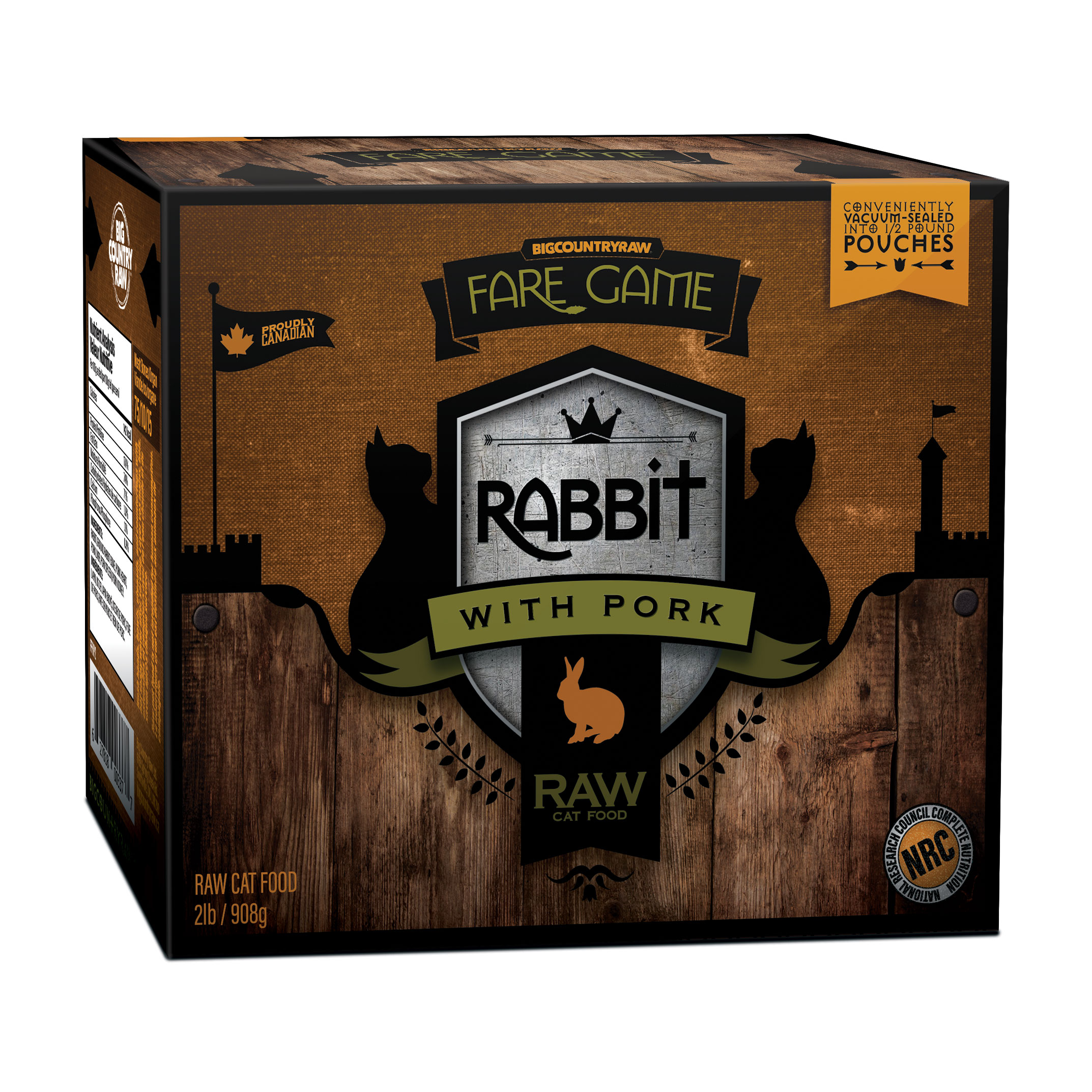 BIG COUNTRY RAW FARE GAME RABBIT W PORK CAT FOOD 2LB 1 Dog Food Dog Treats Raw Food The Paw Shop
