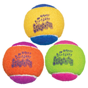 KONG HAPPY BIRTHDAY TENNIS BALLS 3 PACK