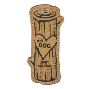 Tall Tails Leather Dog Toy Log 9"