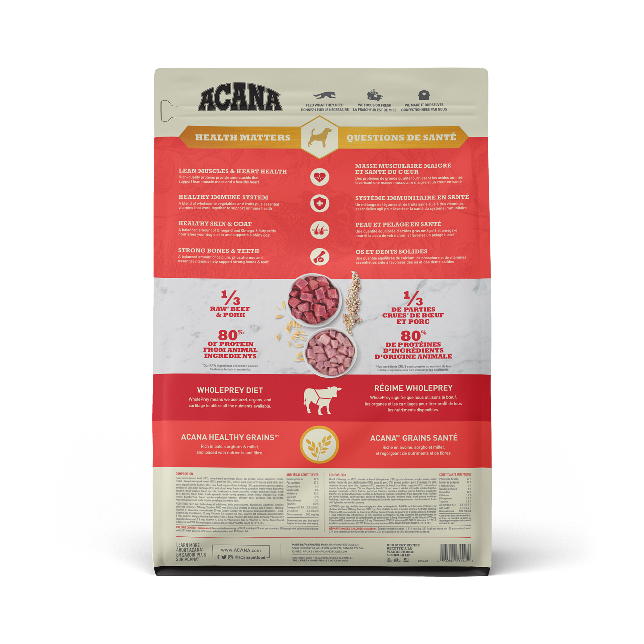 Acana Healthy Grains Red Meat Dog Food Dog Food, Dog Treats, Raw Food