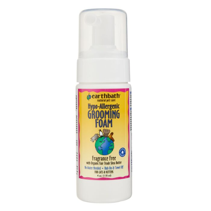 Earthbath Hypoallergenic Grooming Foam for Cats 4oz
