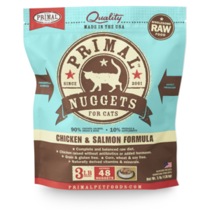 Primal - Raw Cat Food - Chicken/Salmon Nuggets 3lb