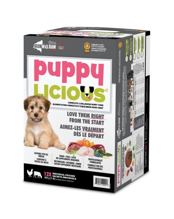 Iron Will Raw Dog Food Puppylicous - Chicken and Beef - 12lb