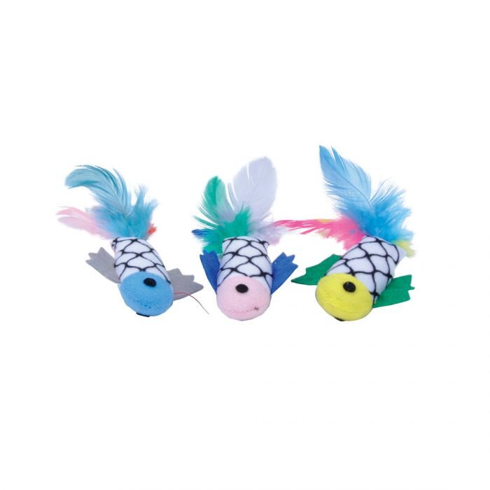 Turbo Cat Toy Fish With Feathers