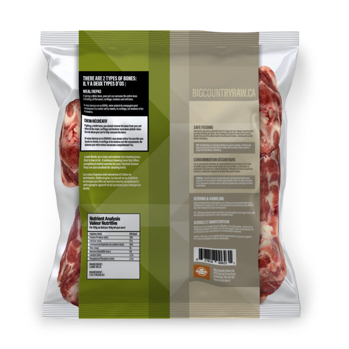 Big Country Raw Lamb Neck - 2lb Bag - Image 2
