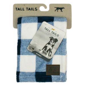 Tall Tails Fleece Blanket Navy Plaid