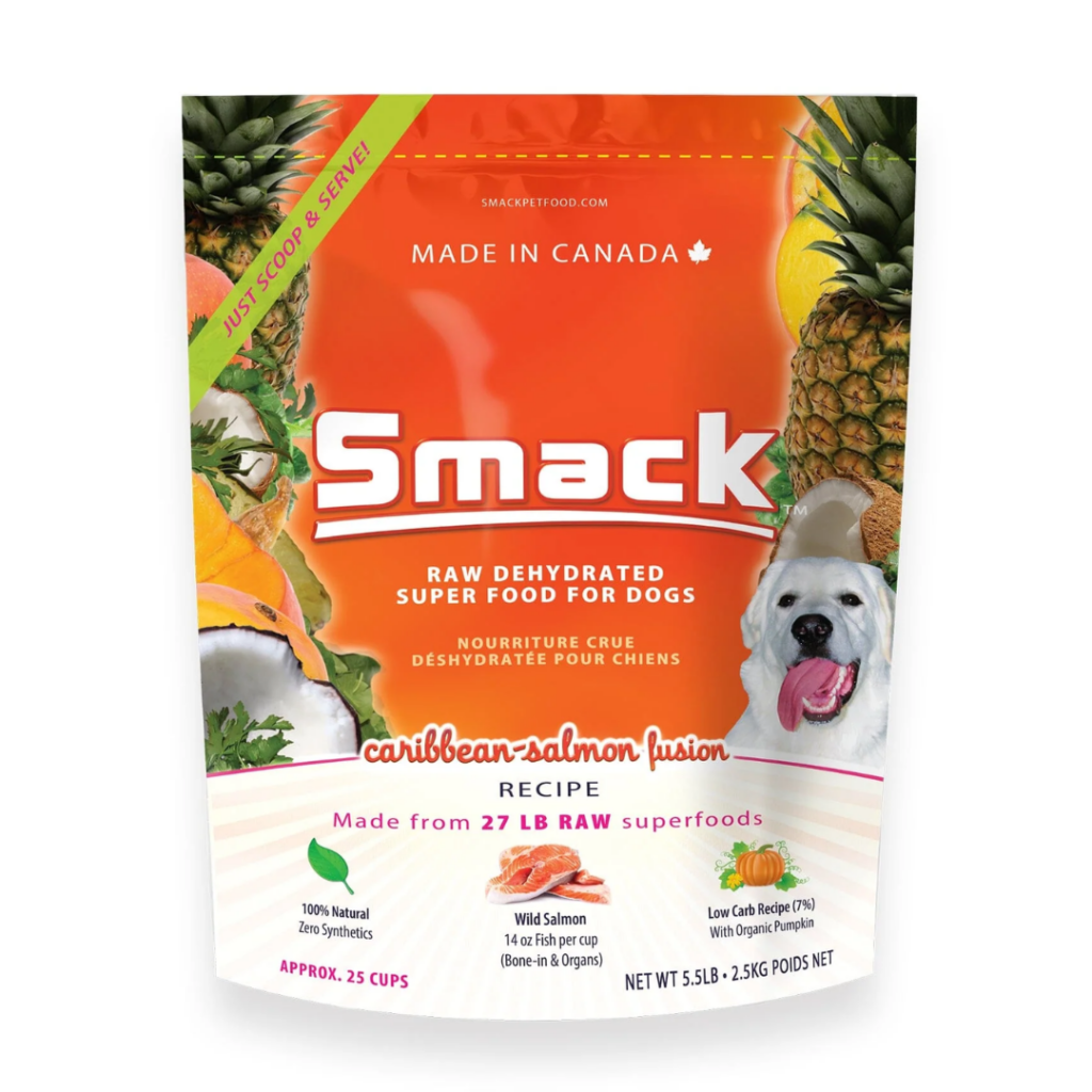 Smack Caribbean-Salmon Fusion Crunchy Dehydrated Dog Food