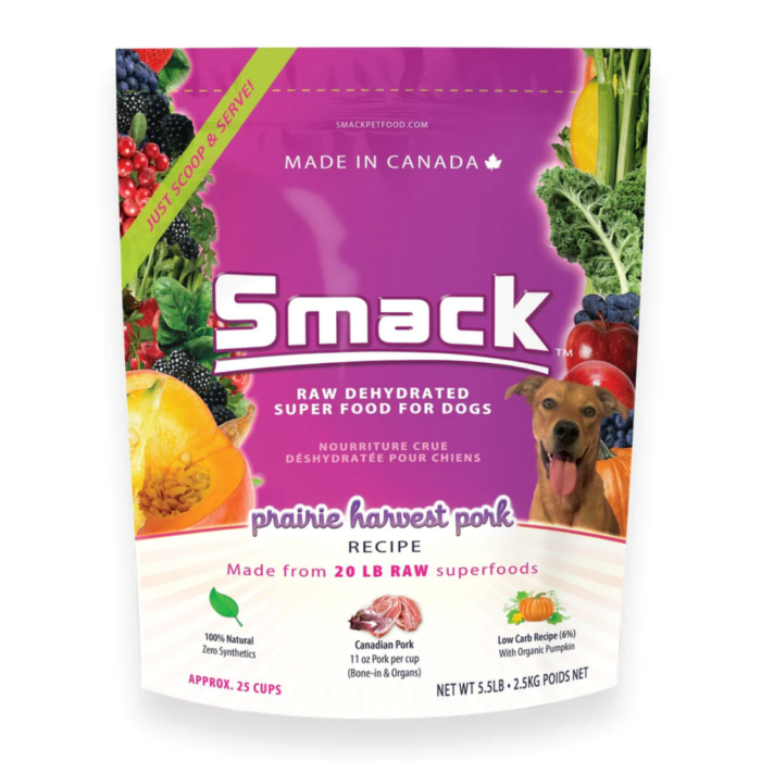 Smack Prairie Harvest Pork Crunchy Dehydrated Dog Food - 2.5kg