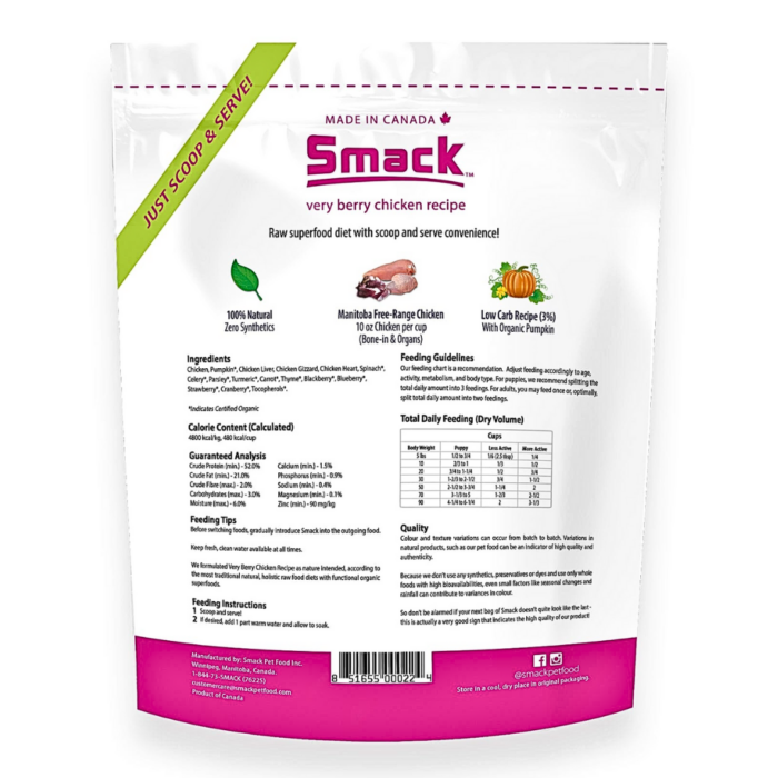 Smack Very Berry Chicken Crunchy Dehydrated Dog Food - Image 2