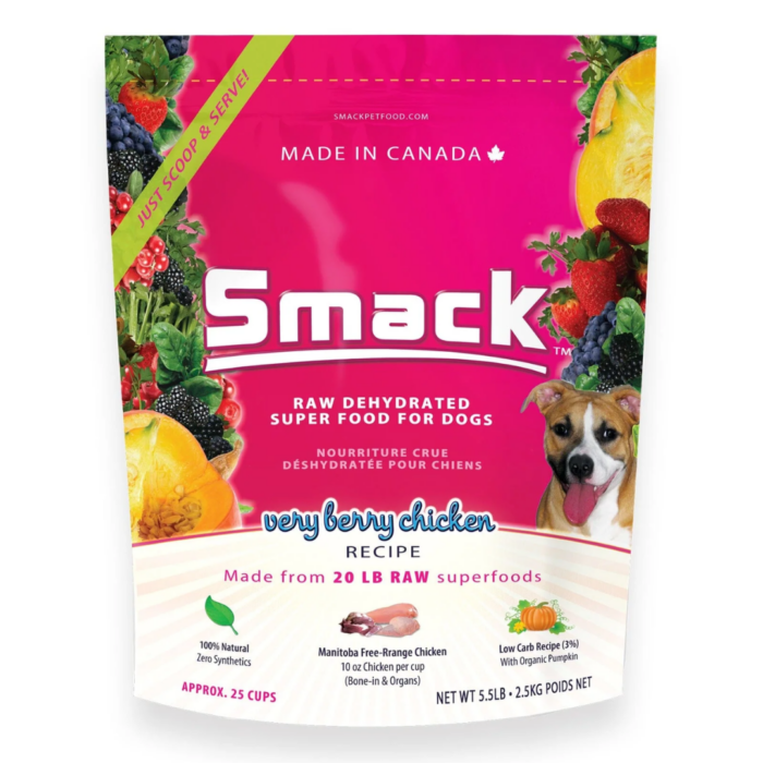 Smack Very Berry Chicken Crunchy Dehydrated Dog Food