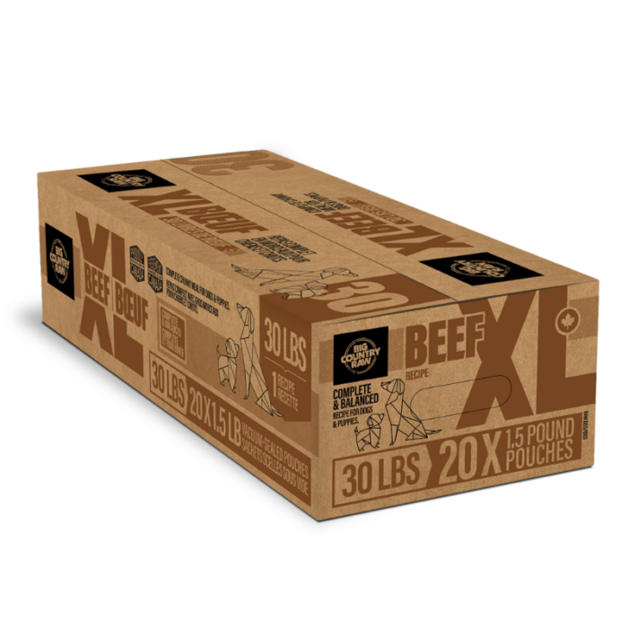 Big Country Raw XL Beef - 30lb - $4.66/lb