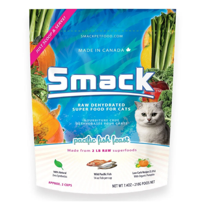 Smack Pacific Fish Crunchy Dehydrated Cat Food - 210g