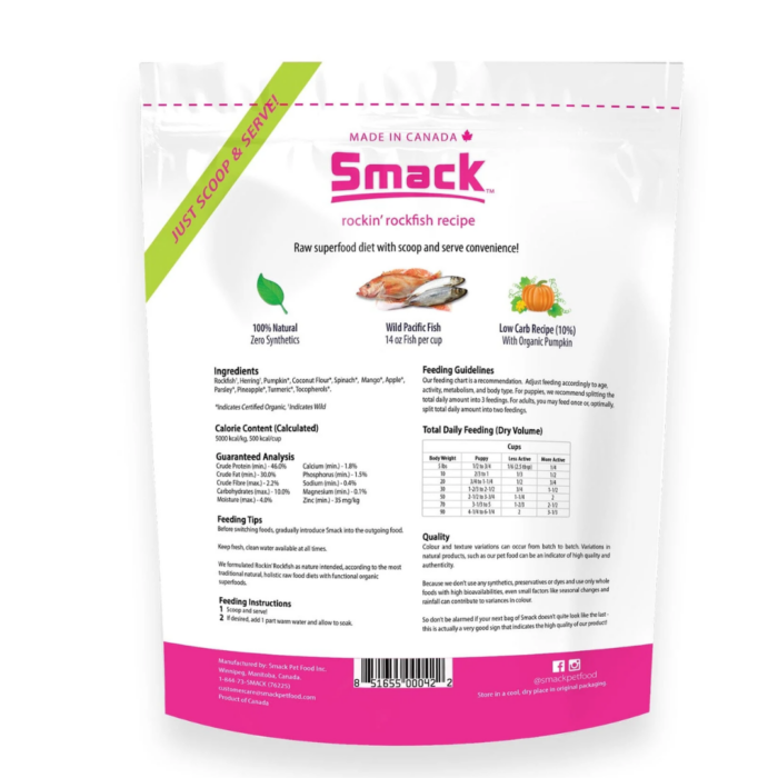 Smack Rockin' Rockfish Crunchy Dehydrated Dog Food - Image 2
