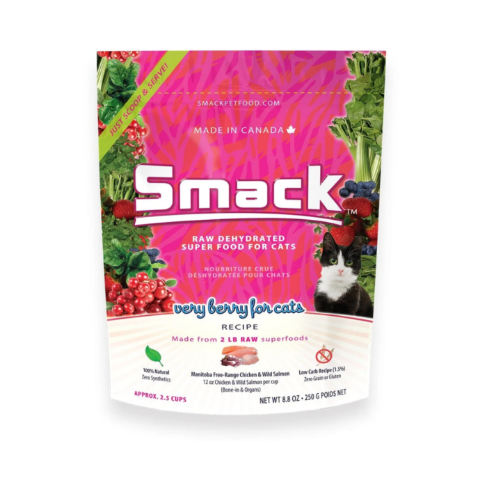 Smack Very Berry Chicken Crunchy Dehydrated Cat Food - 250g