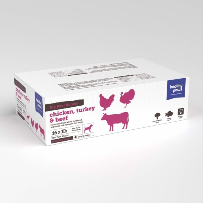 Healthy Paws Big Box Dinner - Chicken, Turkey and Beef