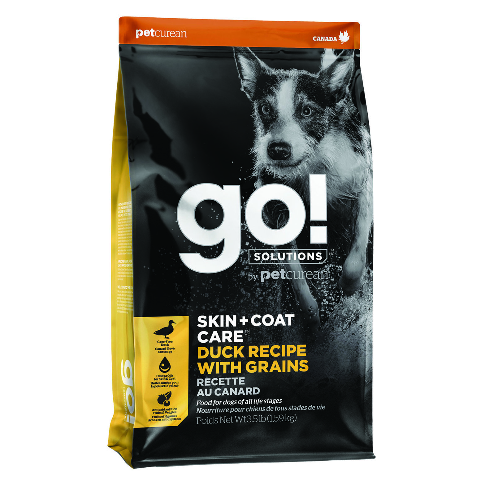 Go! Solutions Dog Food Skin + Coat Duck Dog Food, Dog Treats, Raw