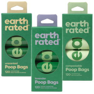 Earth Rated - Poop Bags - 8 Rolls/120 Bags