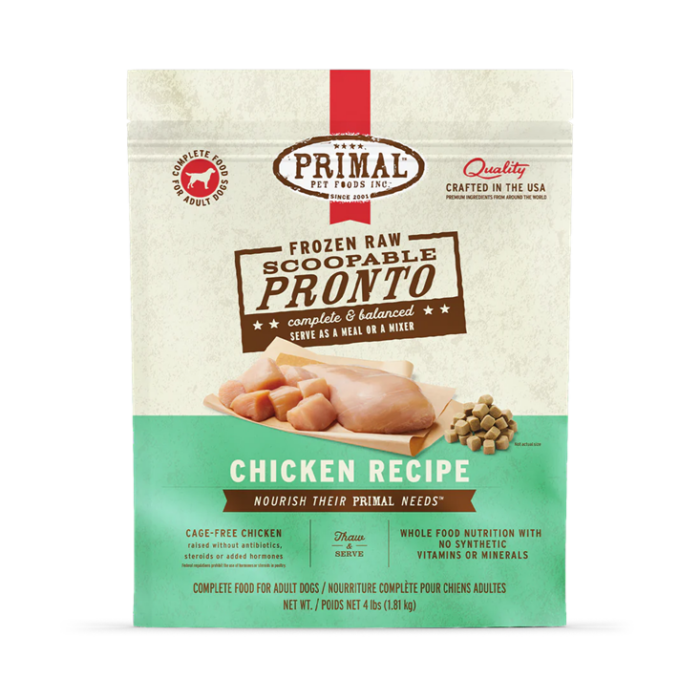 PRIMAL PRONTO CHICKEN FORMULA DOG FOOD 12OZ