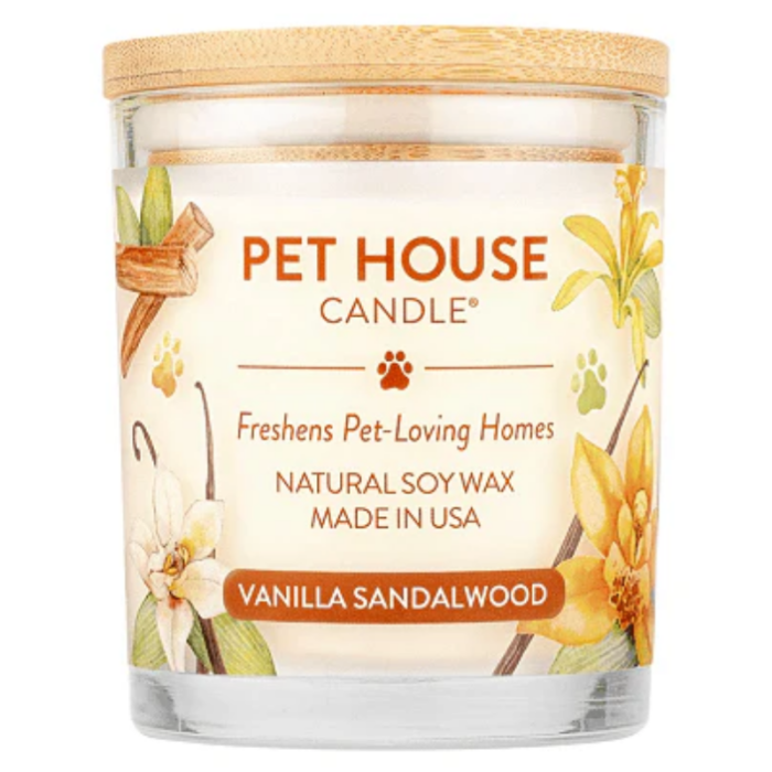 Pet House Natural Soy Wax Candle - Vanilla Sandalwood - 8.5oz