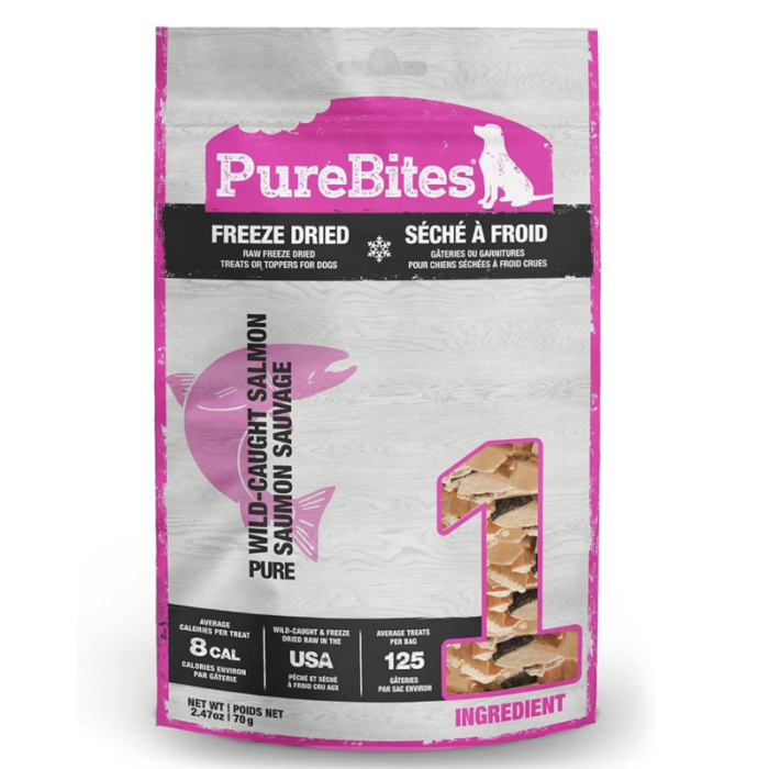 Purebites Freeze Dried Dog Treats - Salmon - 70g (2.5oz)