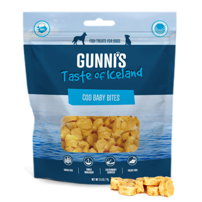 Gunnis Dog Treats - Cod Baby Bites - 71g (2.5oz)