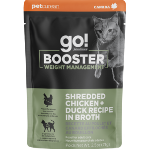 Go! Solutions Weight Management Booster for Cats - Shredded Chicken & Duck in Bone Broth Recipe 79g (2.8oz)