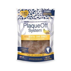 PlaqueOff Mini Dental Bones Peanut Butter and Banana - 340g
