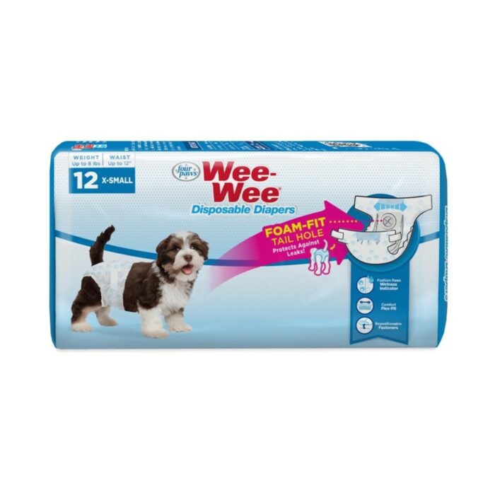 Four Paws Disposable Diaper XSmall - 12 Pack