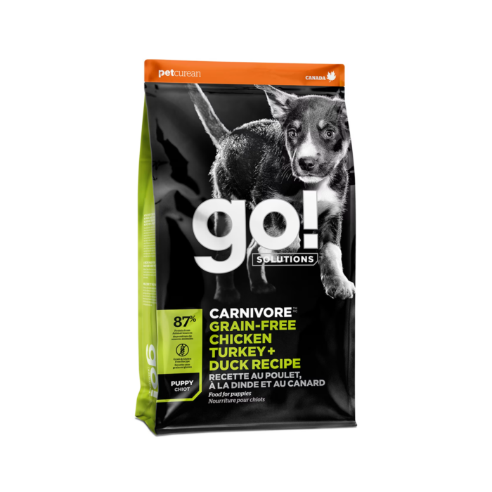 GO CARNIVORE CHICKEN, TURKEY AND DUCK PUPPY DOG FOOD 22LB