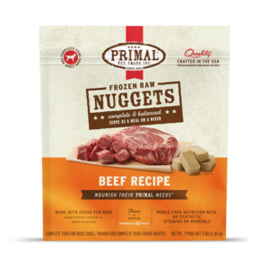 Primal Nuggets Beef Formula Dog Food 3lb