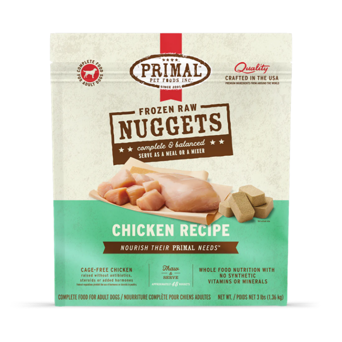 Primal Nuggets Chicken Formula Dog Food 3lb