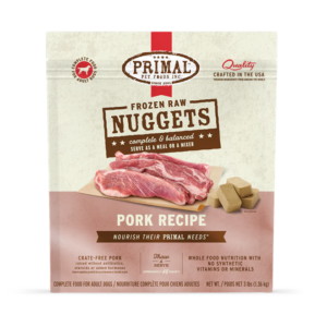Primal Nuggets Pork Formula Dog Food 3lb