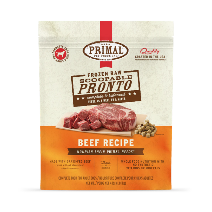 PRIMAL PRONTO BEEF FORMULA DOG FOOD 12OZ