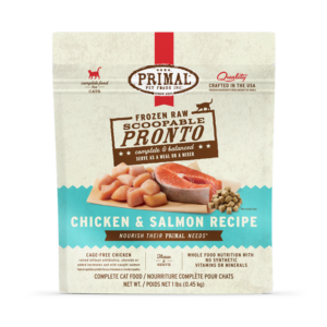 Primal Pronto Chicken/Salmon Formula Cat Food 1lb