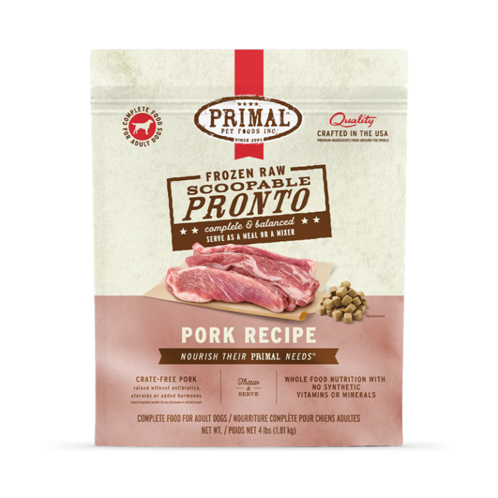Primal Pronto Pork Formula Dog Food 4lb