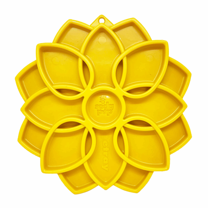 SodaPup Etray Enrichment Tray for Dogs - Mandala Yellow
