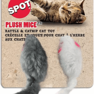Spot Cat Toy Mice Rattle with Catnip 2 pack
