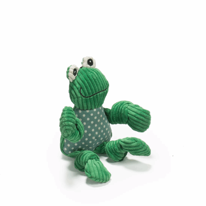 HuggleHounds Knottie Fergie Frog Dog Toy